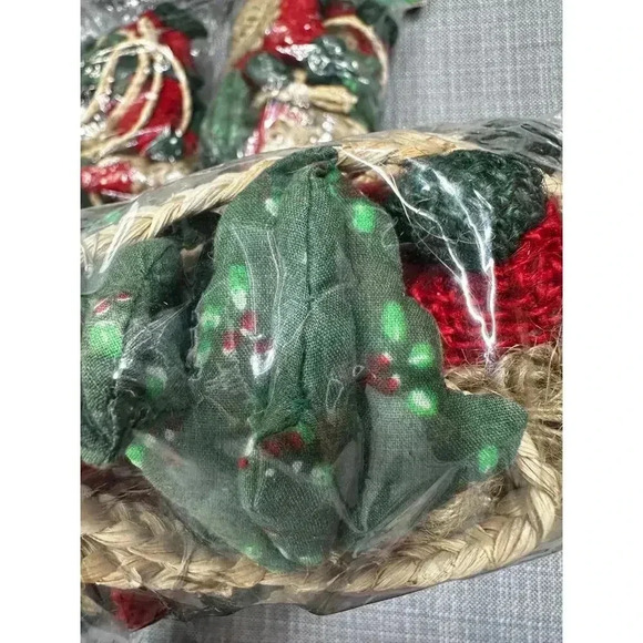 NWT Vintage Lot of 6 Gibson Greeting Christmas Rope Santa Christmas Tree Garland - Picture 4 of 6